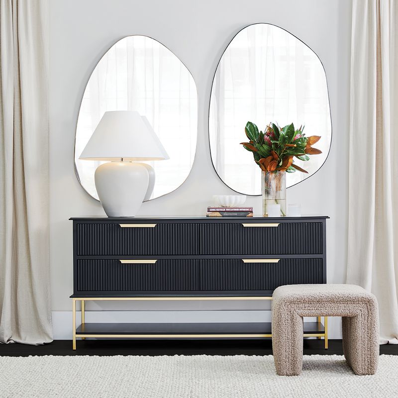 Galet Wall Mirror - Small Black