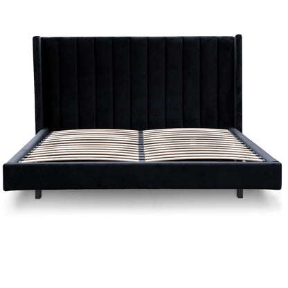 King Bed Frame - Black Velvet