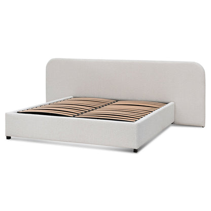 King Sized Bed Frame - Snow Boucle