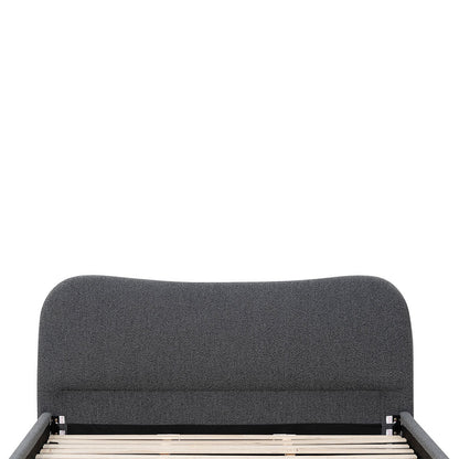 King Bed Frame - Charcoal Boucle