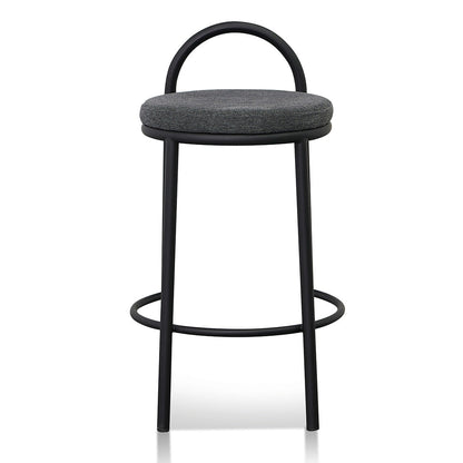 Charcoal Grey Fabric Bar Stool - Set of 2 (63cm)