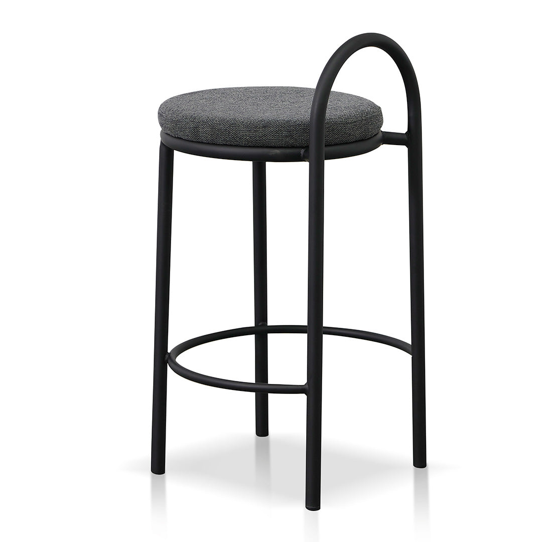 Charcoal Grey Fabric Bar Stool - Set of 2 (63cm)