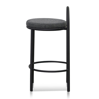 Charcoal Grey Fabric Bar Stool - Set of 2 (63cm)