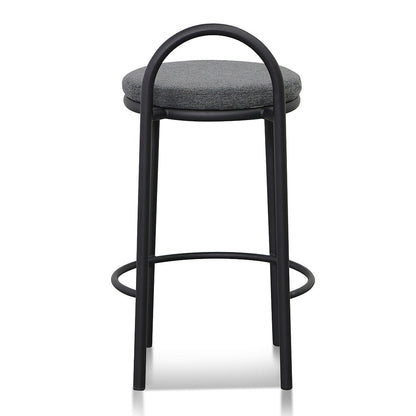 Charcoal Grey Fabric Bar Stool - Set of 2 (63cm)