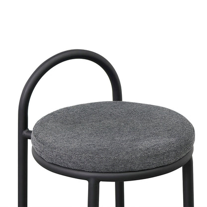 Charcoal Grey Fabric Bar Stool - Set of 2 (63cm)