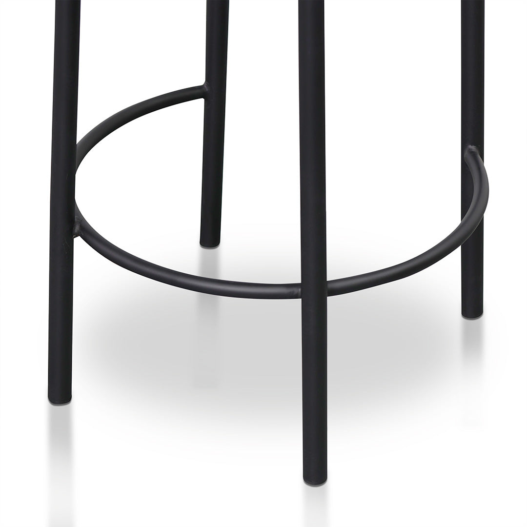 Black Boucle Bar Stool - Set of 2 (63cm)