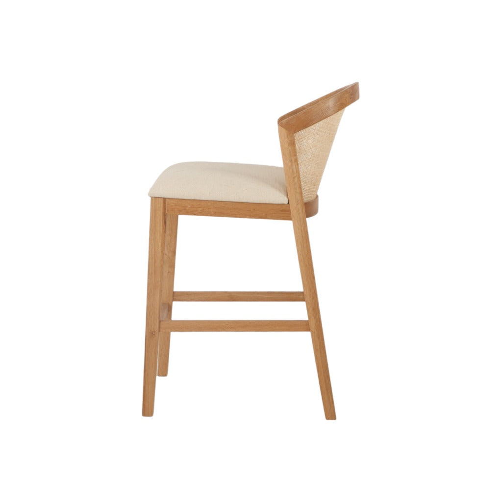 Fabric Barstool - Light Beige