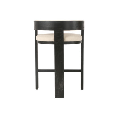 Black ELM Barstool - Light Beige