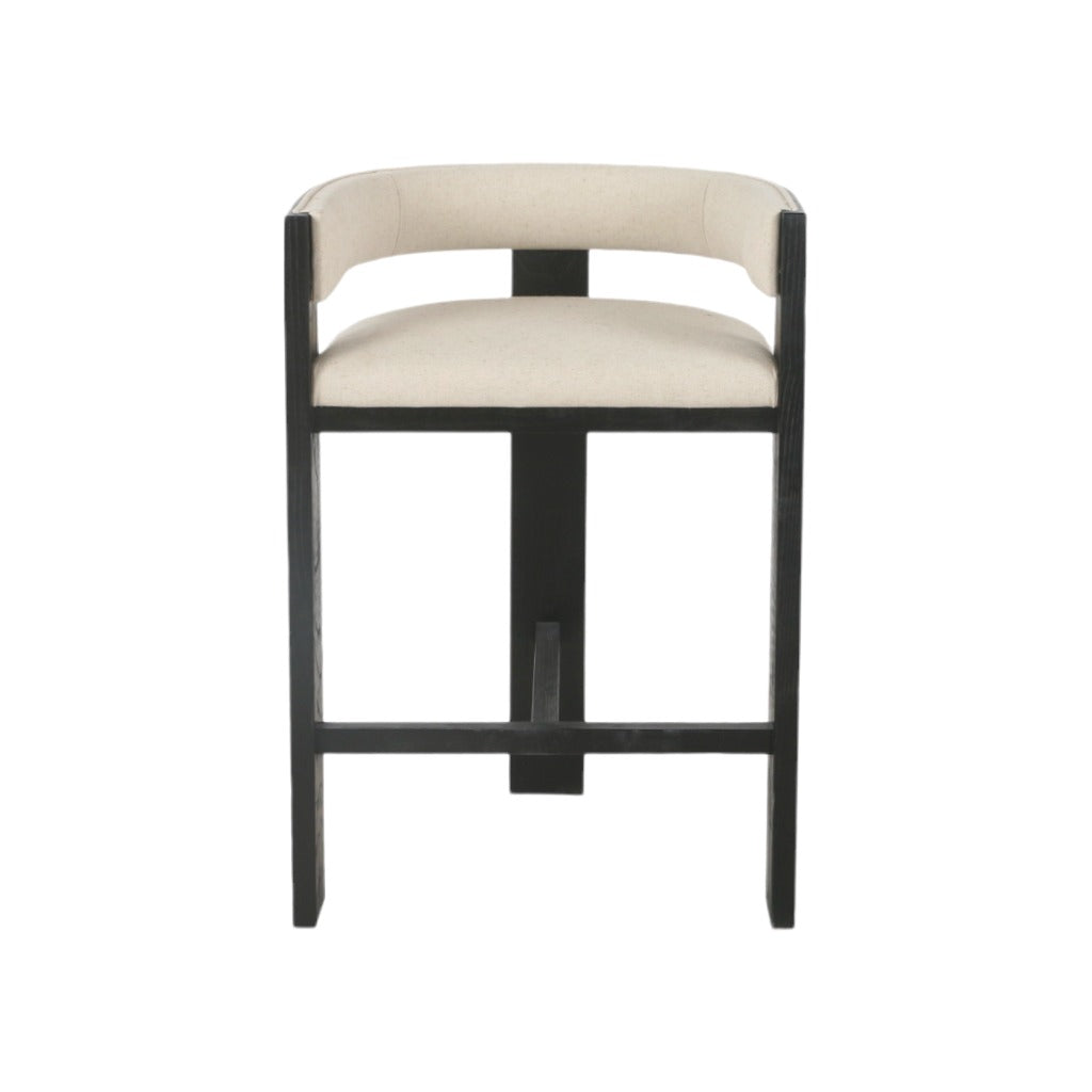 Black ELM Barstool - Light Beige