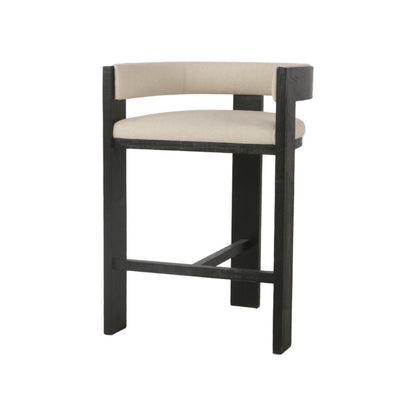 Black ELM Barstool - Light Beige