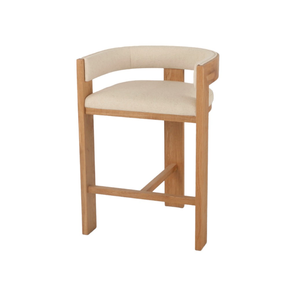 Natural ELM Barstool - Light Beige