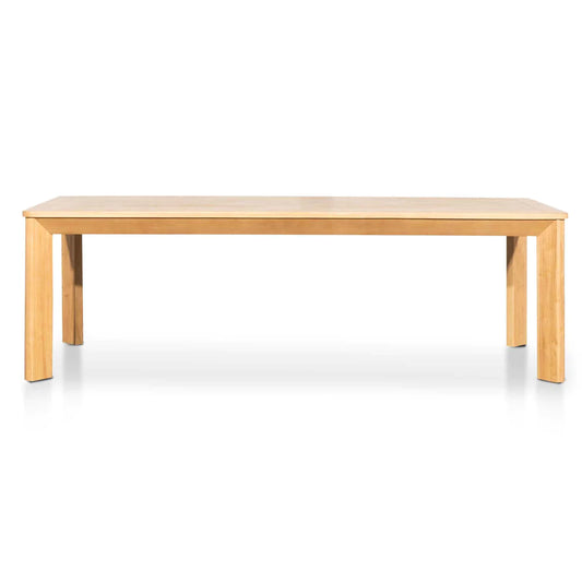 Elm Distress Natural Wood Dining Table - 2.4m