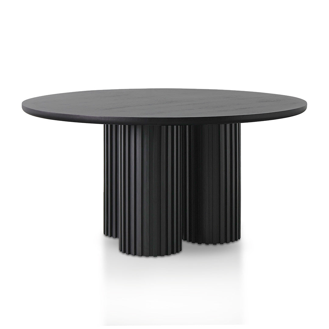 Round Dining Table - Black Oak 1.5m