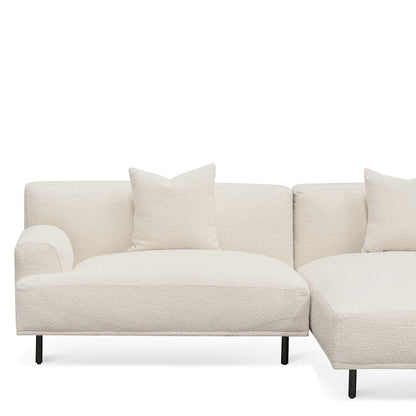 Right Chaise Sofa - Ivory White Boucle