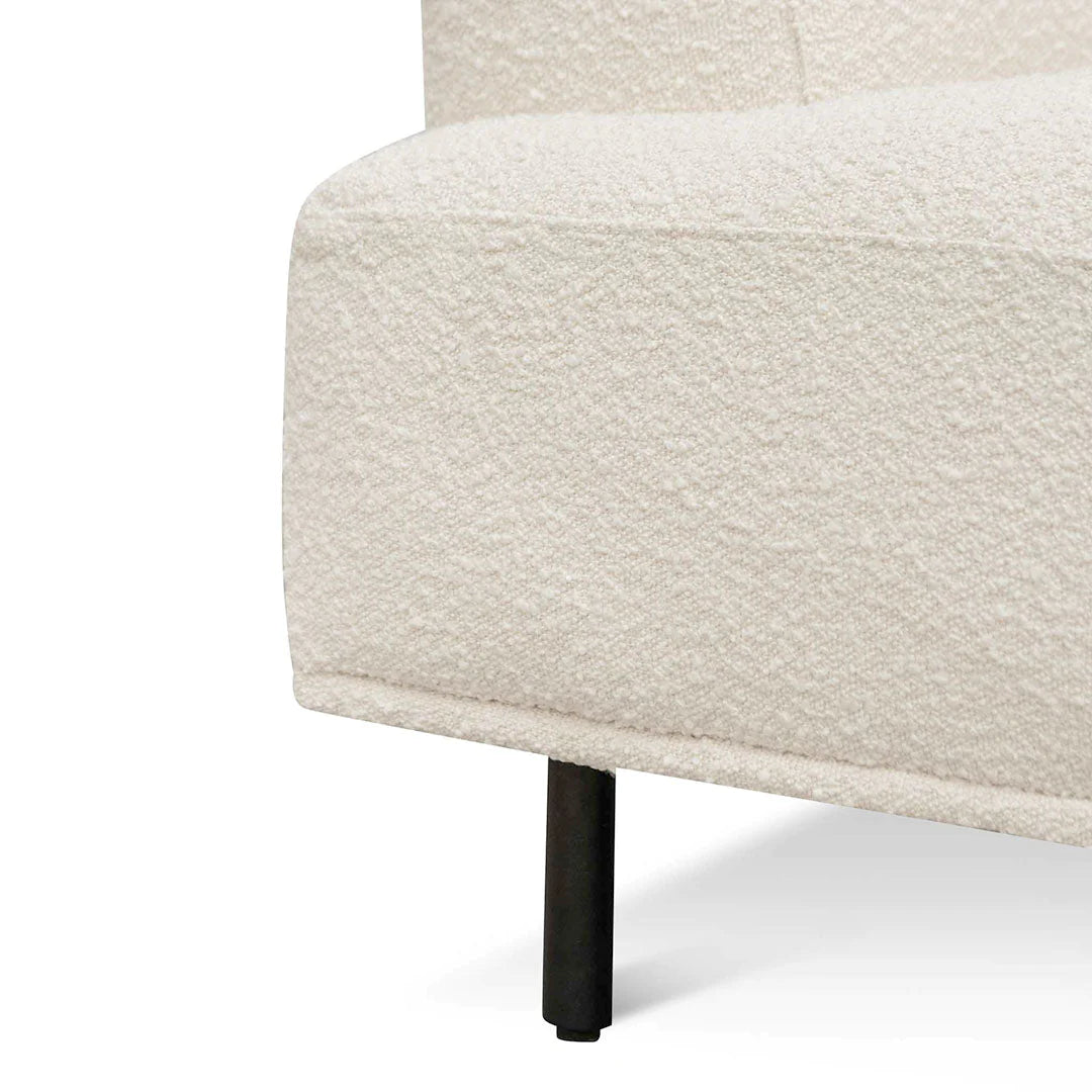 Right Chaise Sofa - Ivory White Boucle