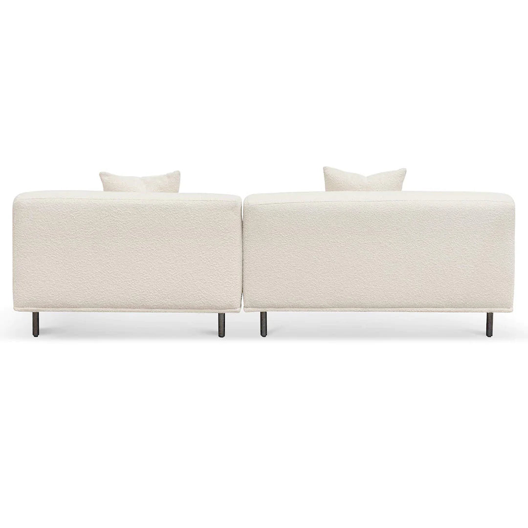 Right Chaise Sofa - Ivory White Boucle