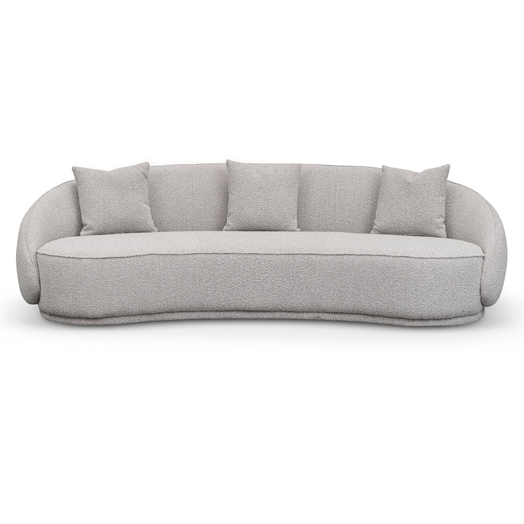 4-Seater Sofa - Ash Grey Boucle