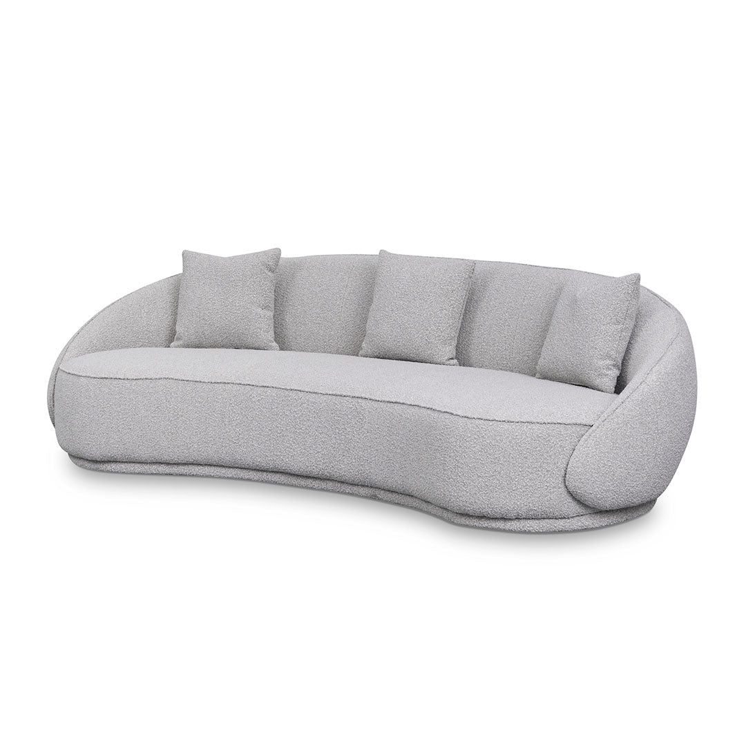 4-Seater Sofa - Ash Grey Boucle