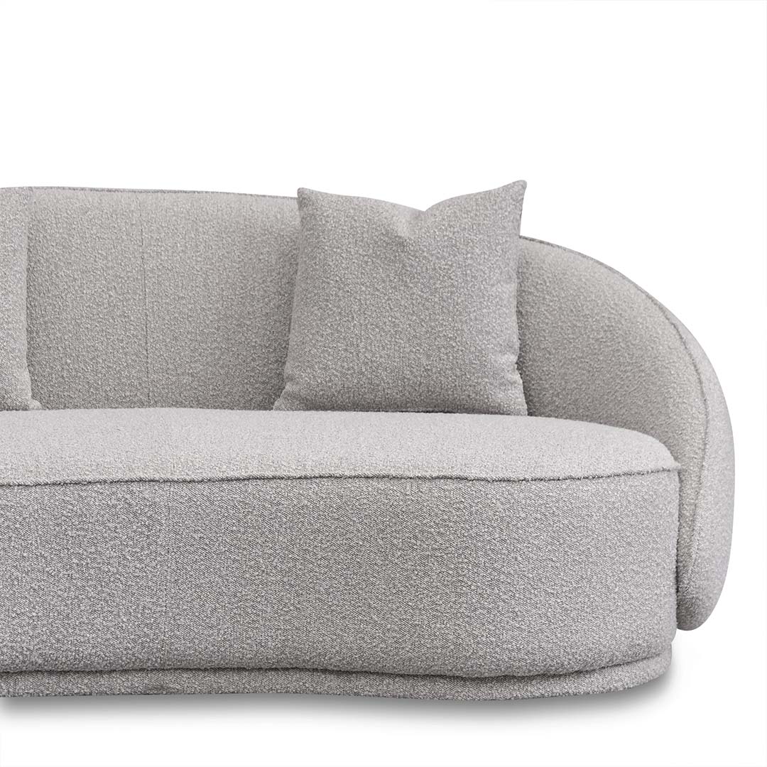 4-Seater Sofa - Ash Grey Boucle