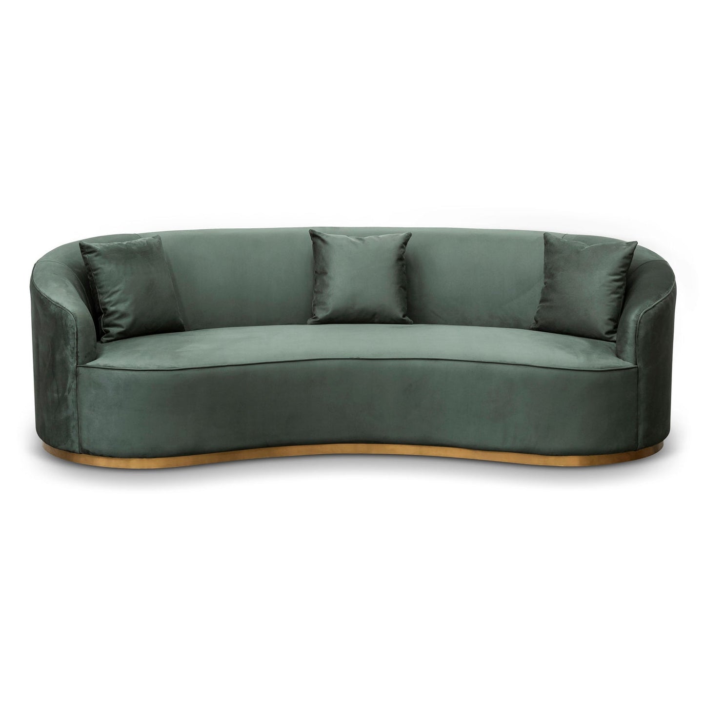 3-Seater Sofa - Dark Green Velvet