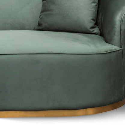 3-Seater Sofa - Dark Green Velvet