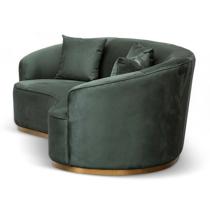 3-Seater Sofa - Dark Green Velvet