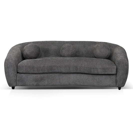 Three-Seater Fabric Sofa - Iron Grey