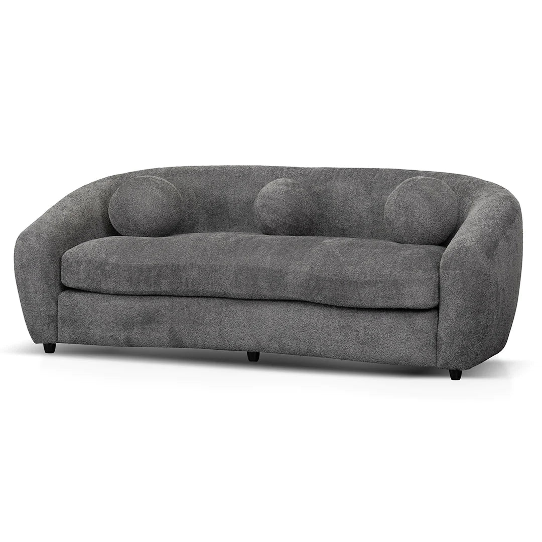 Three-Seater Fabric Sofa - Iron Grey