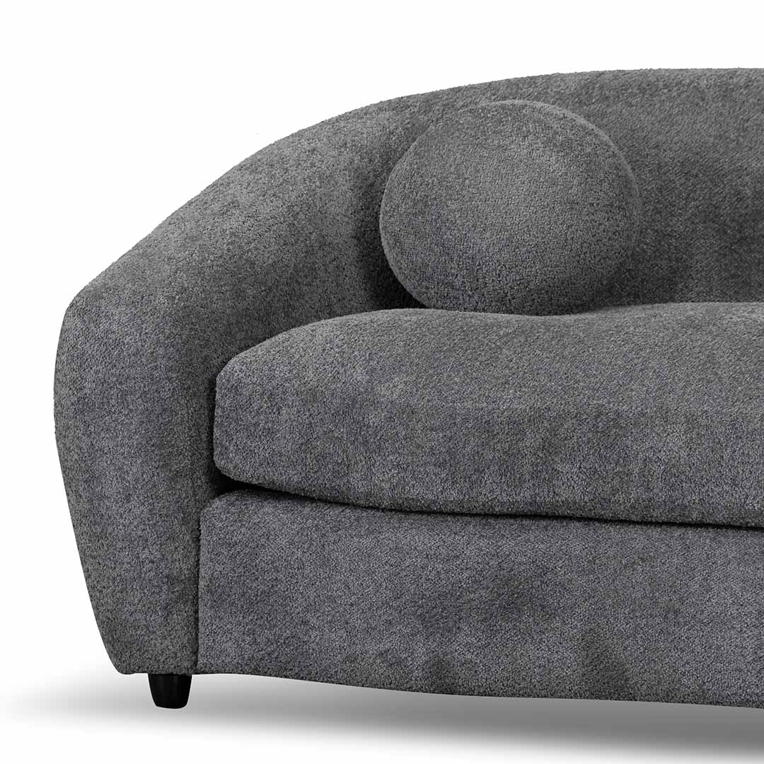 Three-Seater Fabric Sofa - Iron Grey