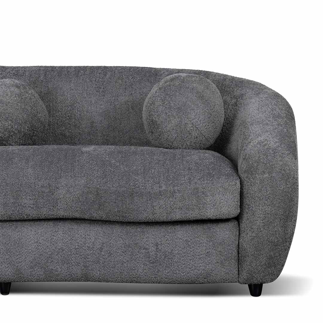 Three-Seater Fabric Sofa - Iron Grey