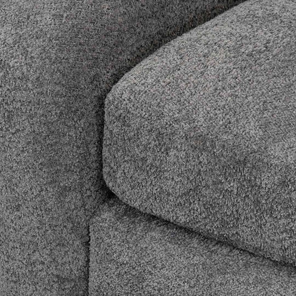 Three-Seater Fabric Sofa - Iron Grey