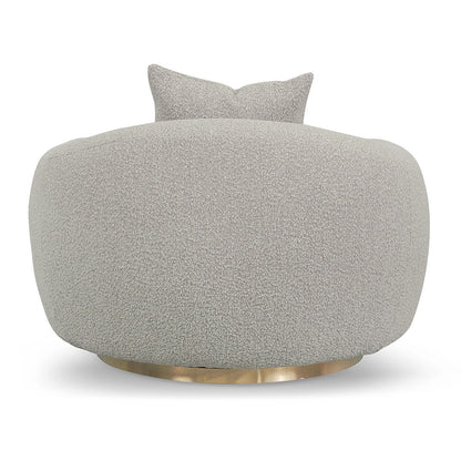 Swivel Armchair - Ash Grey Boucle