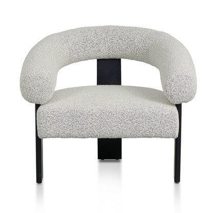 Pepper Boucle Armchair - Black Legs