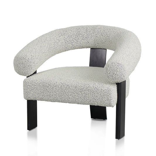 Pepper Boucle Armchair - Black Legs