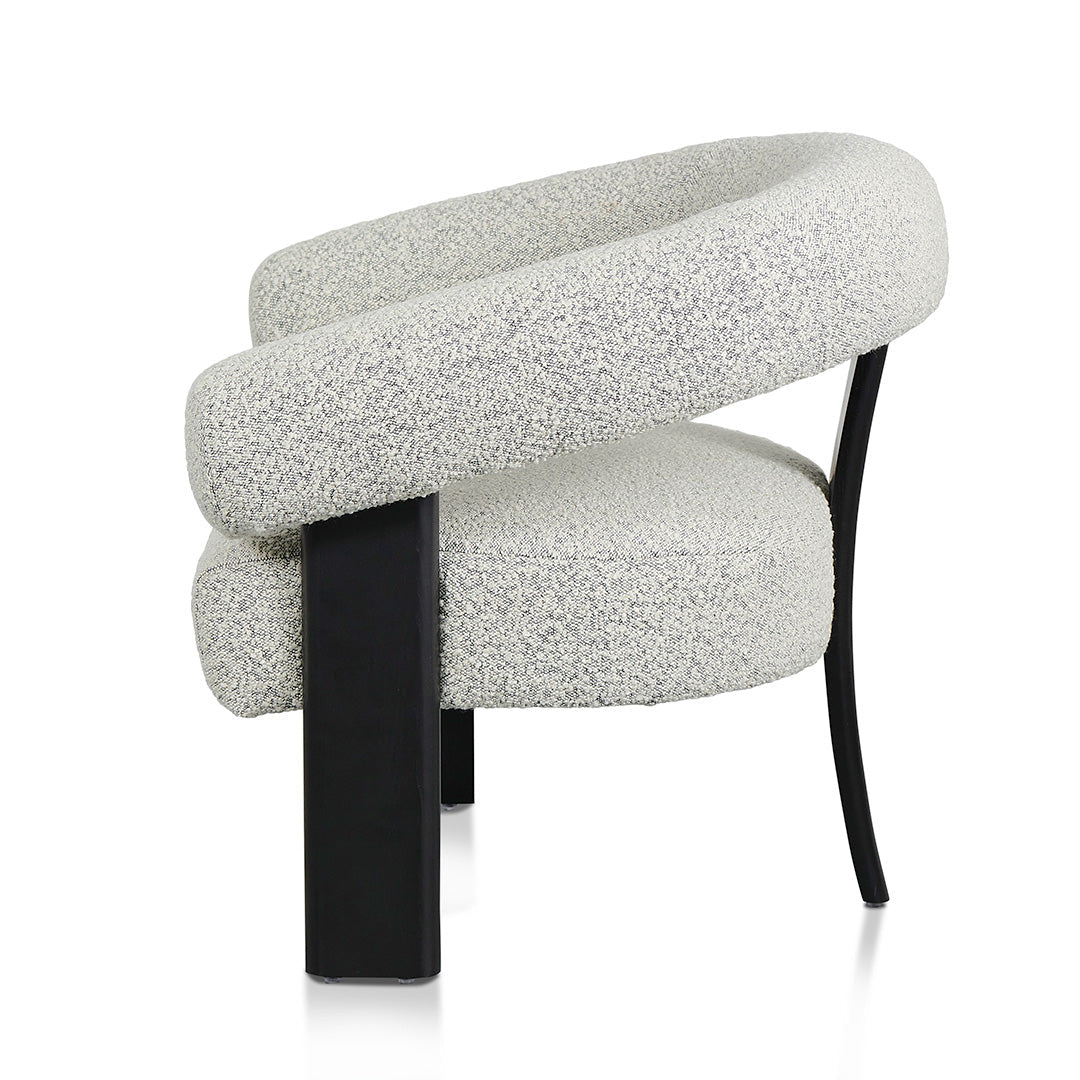 Pepper Boucle Armchair - Black Legs