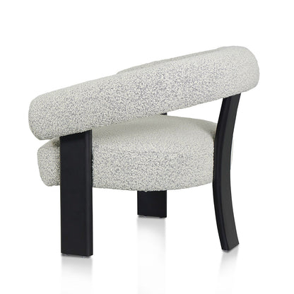 Pepper Boucle Armchair - Black Legs