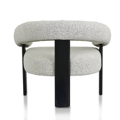 Pepper Boucle Armchair - Black Legs