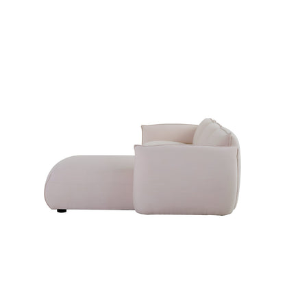 3-Seater Right Chaise Sofa - Beige