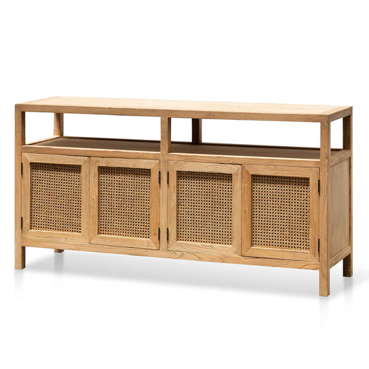 Sideboard Unit - Natural with Rattan Doors - 1.6m