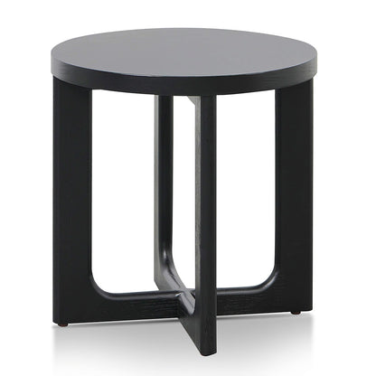 Round Side Table - Full Black