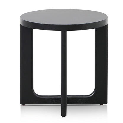 Round Side Table - Full Black