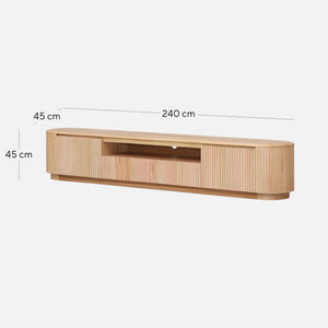 TV Entertainment Unit - Natural 2.4m