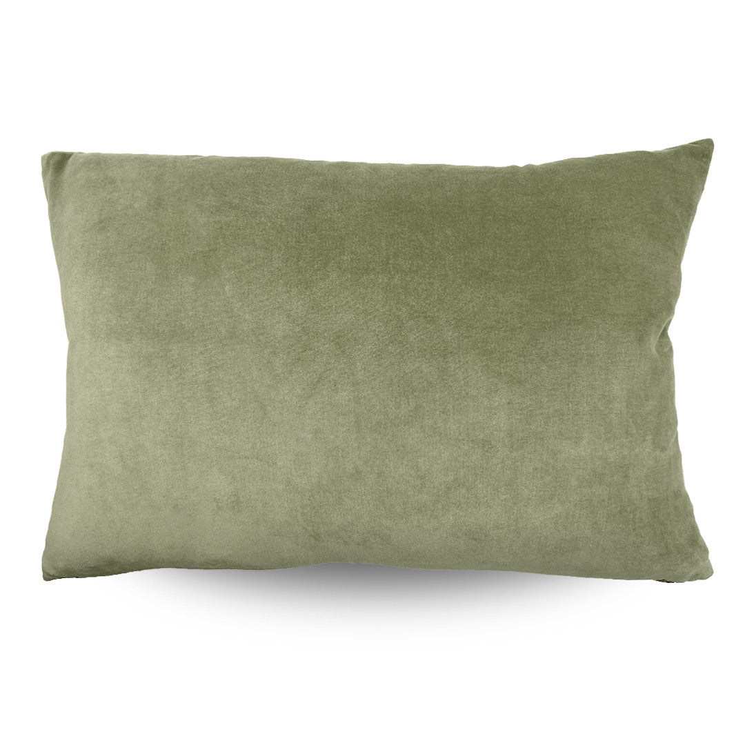 Classic Rectangular Velvet Cushion Cover Celery - 40 x 60cm