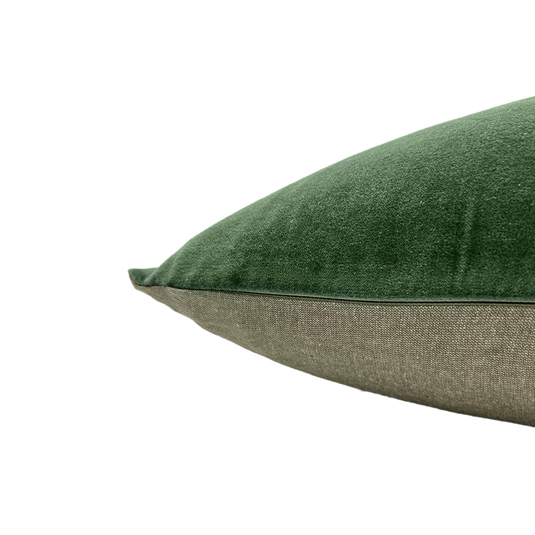 Classic Rectangular Velvet Cushion Cover Sage - 40 x 60cm