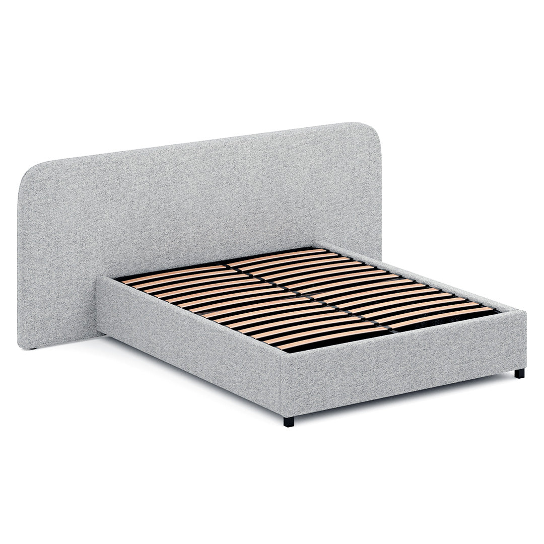 King Sized Bed Frame - Pepper Boucle