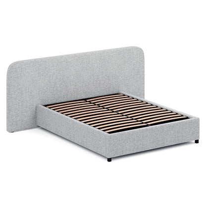 King Sized Bed Frame - Pepper Boucle