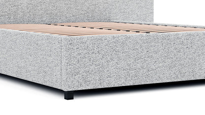 King Sized Bed Frame - Pepper Boucle