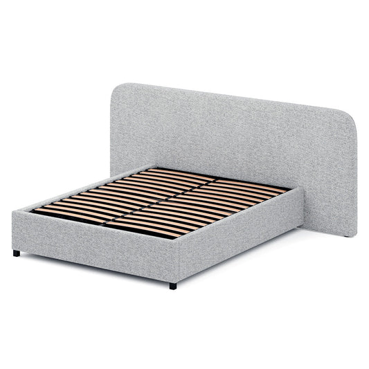 King Sized Bed Frame - Pepper Boucle