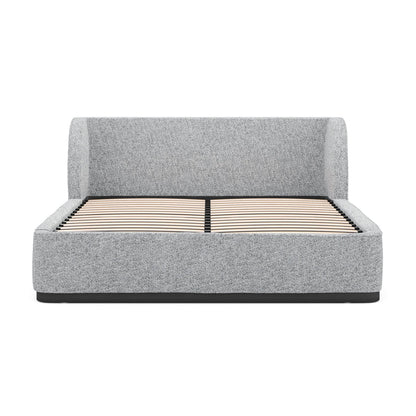 King Bed Frame - Pepper Boucle