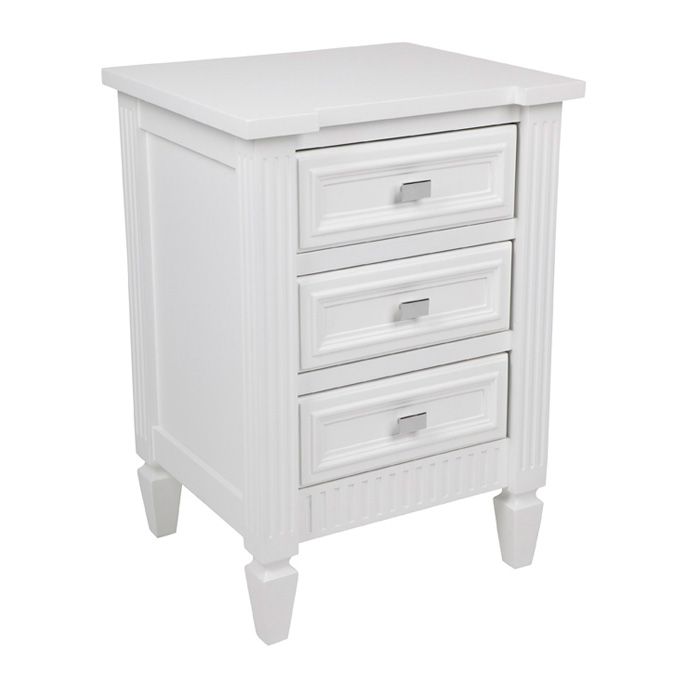 Maison Bedside Table - Small White